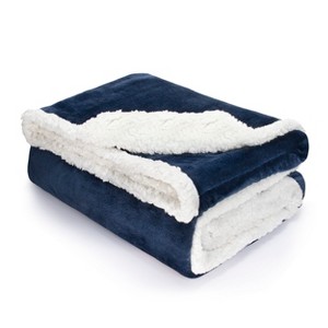 Tirrnia 60"x80" Fleece Plush Bed Blanket, Reversible Blanket for Bed and Couch, Oversized Bed Throw - 1 of 4