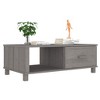 vidaXL Coffee Table HAMAR Light Gray 39.4 in.x21.7 in.x13.8 in. Solid Wood Pine - 4 of 4