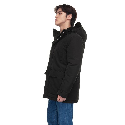 Rokka&Rolla Men's Parka Jacket Winter Coat with Fleece Hood-Black, size X Large — фото 7