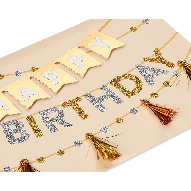 Conventional Birthday Cards Metallic Tassel Banners - PAPYRUS, 6 of 7
