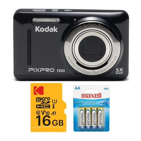 Kodak PIXPRO Friendly Zoom FZ53 Digital Camera (Black) with Accessory Bundle