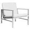 Atlas Mid-Century Modern Living Room Accent Chair with Bonded Leather and Metal Frame - Studio Designs Home - 2 of 4