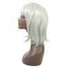 Unique Bargains Women's Curly Wigs 16" White with Wig Cap Medium Long Hair - 3 of 4