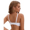 INSPIRE CHIC 3 Pcs for Women's Lace Full Coverage Adjustable Strap Push Up Bras - 2 of 4