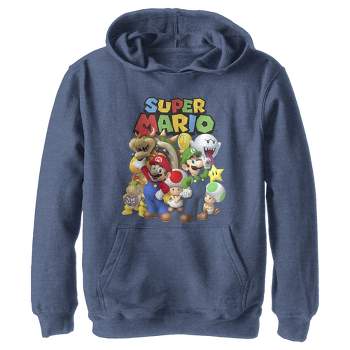 Boy's Nintendo Super Mario Group Pull Over Hoodie