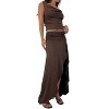 Women's Asymmetrical Ruched Midi Skirt - NIA - image 3 of 4