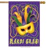 Mardi Gras House Flag Mask Beads Holiday 28" x 40" Briarwood Lane - 2 of 4