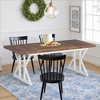 MAYEERTY Wood Dining Table, Farmhouse 70.8" Kitchen Table for 6 People - 3 of 4