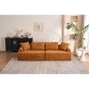 TIRAMISUBEST Compression Sofa,4-Seater Combined Sofa with Crochet Yarn Fabric, Memory Foam Cushions, 4 Pillows for Living Room & Office - 2 of 4
