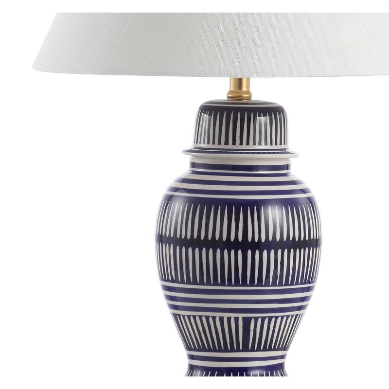 27&#34; Ceramic/Iron Modern Coastal Table Lamp (Includes LED Light Bulb) Navy - JONATHAN Y, 4 of 5