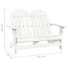 vidaXL 2-Seater Patio Adirondack Chair Outdoor Furniture Seat Solid Wood Fir - White - 4 of 4