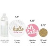 Big Dot of Happiness Hello Little One - Pink and Gold - Girl Baby Shower Giant Circle Confetti - Party Decorations - Large Confetti 27 Count - 3 of 4