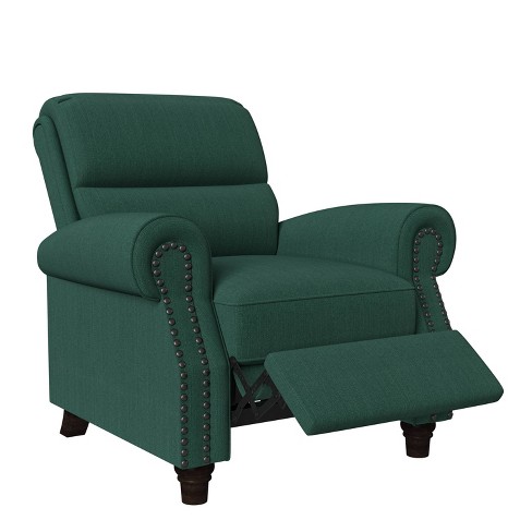 Rynn Bustle Back 2 Position Press-back Recliner Chair Emerald Green