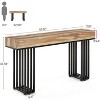 Tribesigns 55-Inch Console Table for Entryway, Industrial Hallway Table with Stylish Metal Frame for Living Room, Entrance - 3 of 4