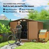 9' x 6' Outdoor Storage Shed, Garden Tool Metal Shed with Foundation Kit, Double Lockable Door, Air Vents and Sloping Roof, for Backyard, Patio, Lawn - 4 of 4
