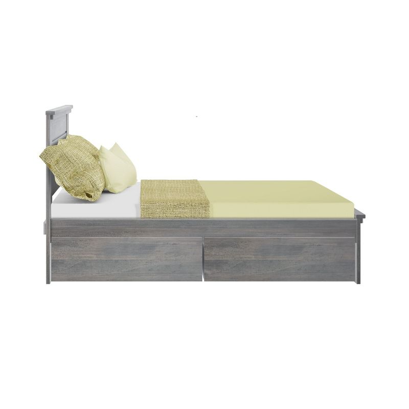 Max & Lily Farmhouse Full Bed with Panel Headboard with Storage Drawers, 3 of 6