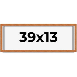 PosterPalooza | Panoramic Modernist Brown Picture Frame - UV Acrylic, Foam Board Backing, Hanging Hardware - 1 of 4