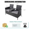 Maggift Patio Accent Chairs, Loveseat with Cushions and Built-in Coffee Table, Removable Backrest for Balcony, Terrace, Poolside, 53.2"*22.1"*33.5" - 2 of 4