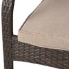 Akoasm 4-Piece Outdoor Lounge Set with Iron Frame, Waterproof Cushions & Curved Armrests-Brown - 2 of 4