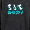 Women's - Peanuts - Snoopy Lightweight French Terry Wide Neck Long Sleeve Shirt - 2 of 4