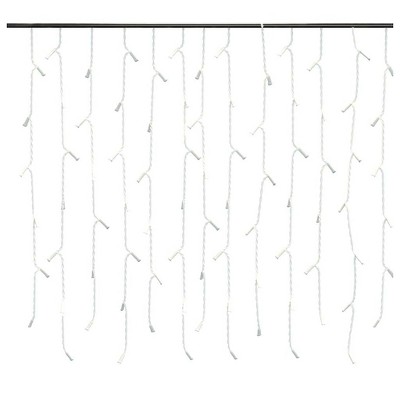 vidaXL Christmas Lighting Outdoor Xmas LED Curtain Icicle Lights with 8 Models - Warm White