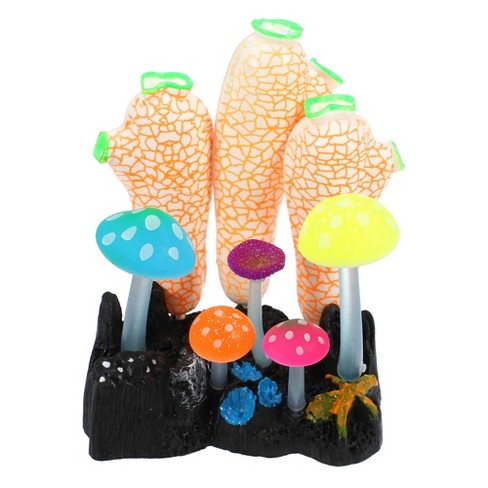 Unique Bargains Silicone Fluorescence Floating Aquarium Mushroom Coral Fish Tank Decoration - image 1 of 4