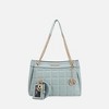 MKF Collection Mabel Quilted Women’s shoulder Bag & Bracelet Keychain with a Credit Card Holder by Mia K - 2 of 4