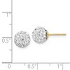 Black Bow Jewelry 8mm Crystal Ball Earrings with a 14k Yellow Gold Post - 4 of 4