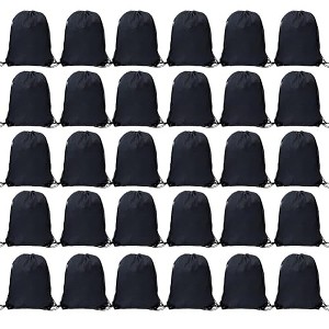 Generic Drawstring Backpack, 30 Pcs Bulk Draw String Bags, Polyester - 1 of 4