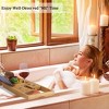 Unique Bargains Bamboo Non-Slip Expandable Bath Serving Table Tray Shower and Bath Caddies Brown 1 Pc - 4 of 4