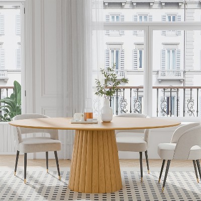 Lirago dinning table set of 4 67"L*33.5"W*30"H- Natural Wood Finish