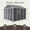 Dark Gray Resin Backyard Storage Shed with Window, Outdoor Plastic Garden Tool Shed, Weatherproof Roof Storage Shed with Large Space-Coolbibila - 4 of 4