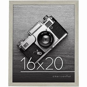 Americanflat 16x20 Poster Frame in Grey with Polished Plexiglass - Horizontal and Vertical Formats - Wall Mounted - 1 of 4