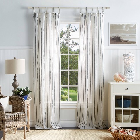 Trinity Sheer Stripe Curtains For Living Room Bedroom Window Grommet Voile  Drapes, 2 Panels : Target