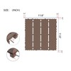 GlasFlength Carpet Tiles 44 Pack 12" Interlocking Deck Tiles, Grain Pattern Waterproof Outdoor Flooring for Patio Balcony, Brown, 12"*12"*0.8" - 3 of 4