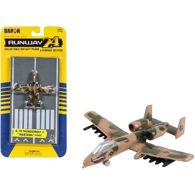Fairchild Republic A-10 Thunderbolt II Attack Aircraft Camouflage w/Runway Section Diecast Model Airplane by Runway24
