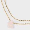 14K Gold Dipped Butterfly Multistrand Necklace - A New Day™ - 4 of 4