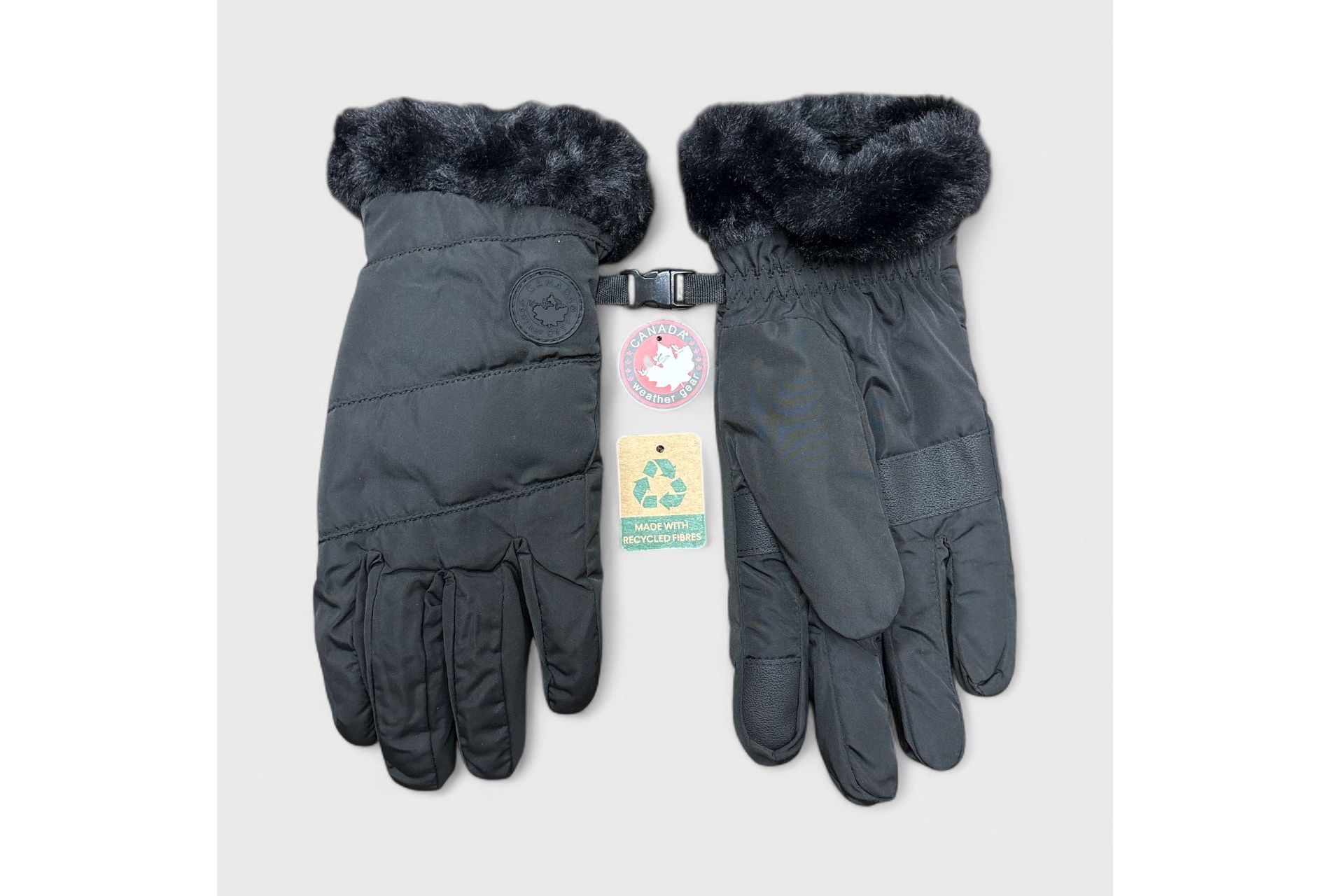 Canada Weather Gear Women's Winter Gloves – Touchscreen Warm Insulated Snow Gloves with Faux Fur Cuff