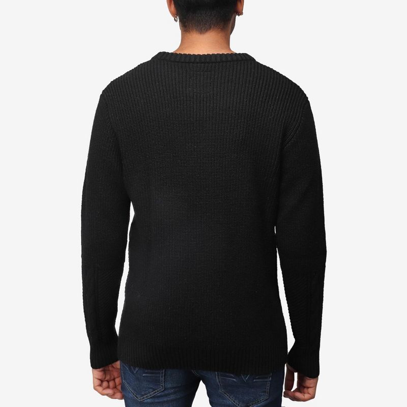 X RAY Men's Crewneck Mixed Texture Sweater, 2 of 6