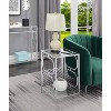 HomeStock Belmont Chrome End Table with Sleek Frame and Smooth Surface, Contemporary Accent Side Table for Modern Living Room or Office Use - 3 of 4