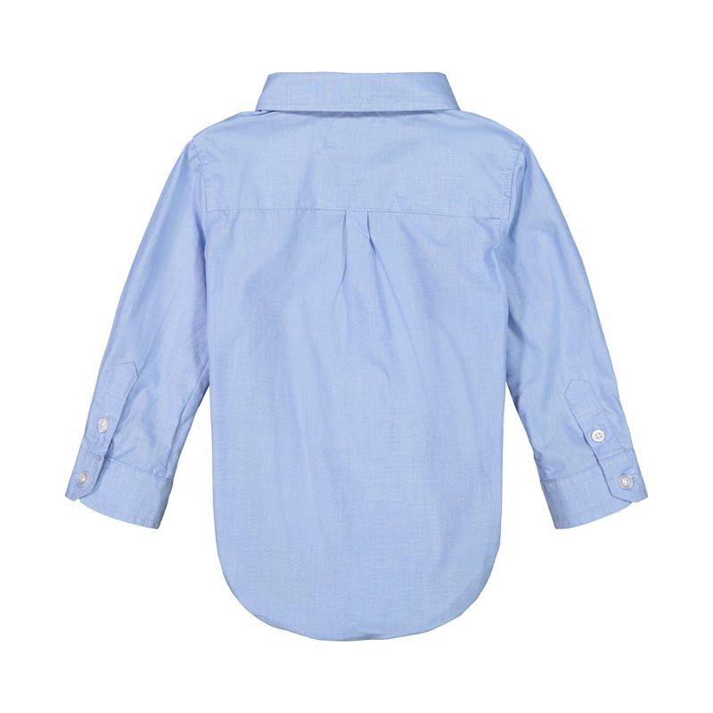 Andy & Evan Toddler Blue Chambray Button Down Shirt, Size 12/18, 2 of 4