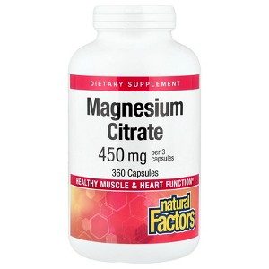 Natural Factors Magnesium Citrate, 360 Capsules (150 mg Per capsule) - 1 of 4