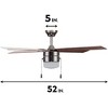 Portage Bay Chism 52" Ceiling Fan w/ Light, Quiet Motor & Pull Chain, Gun Metal - 2 of 4