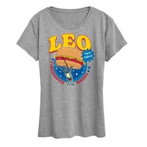 Women's - Spongebob Squarepants - Plankton Leo Astrology Short Sleeve Graphic T-Shirt - 1 of 4