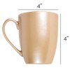 Elanze Designs Pearlescent Sand Finish 10 ounce New Bone China Coffee Cup Mug - 4 of 4