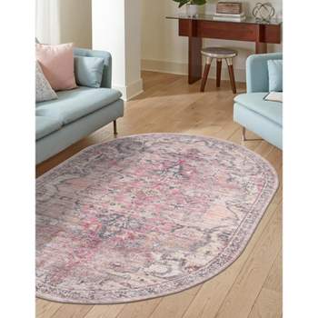 Beige 3' 0 x 5' 0 Oval Area Rug Pad | Unique Loom