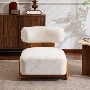 Christopher Knight Home Orla Contemporary Rubberwood Boucle Upholstered Chair - 1 of 4