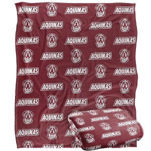 Aquinas College Logo Pattern Silky Touch Blanket White 50x60 - 1 of 4