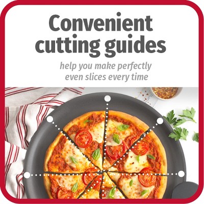 GoodCook 15.75 Large Nonstick Carbon Steel Ready Air Perfect Pizza Pan Gray: Round Oven Tray, Dishwasher-Safe