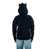 Cat Inspired Cosplay Women's Black Oversized Hoodie with 3D Cat Ears - 2 of 4